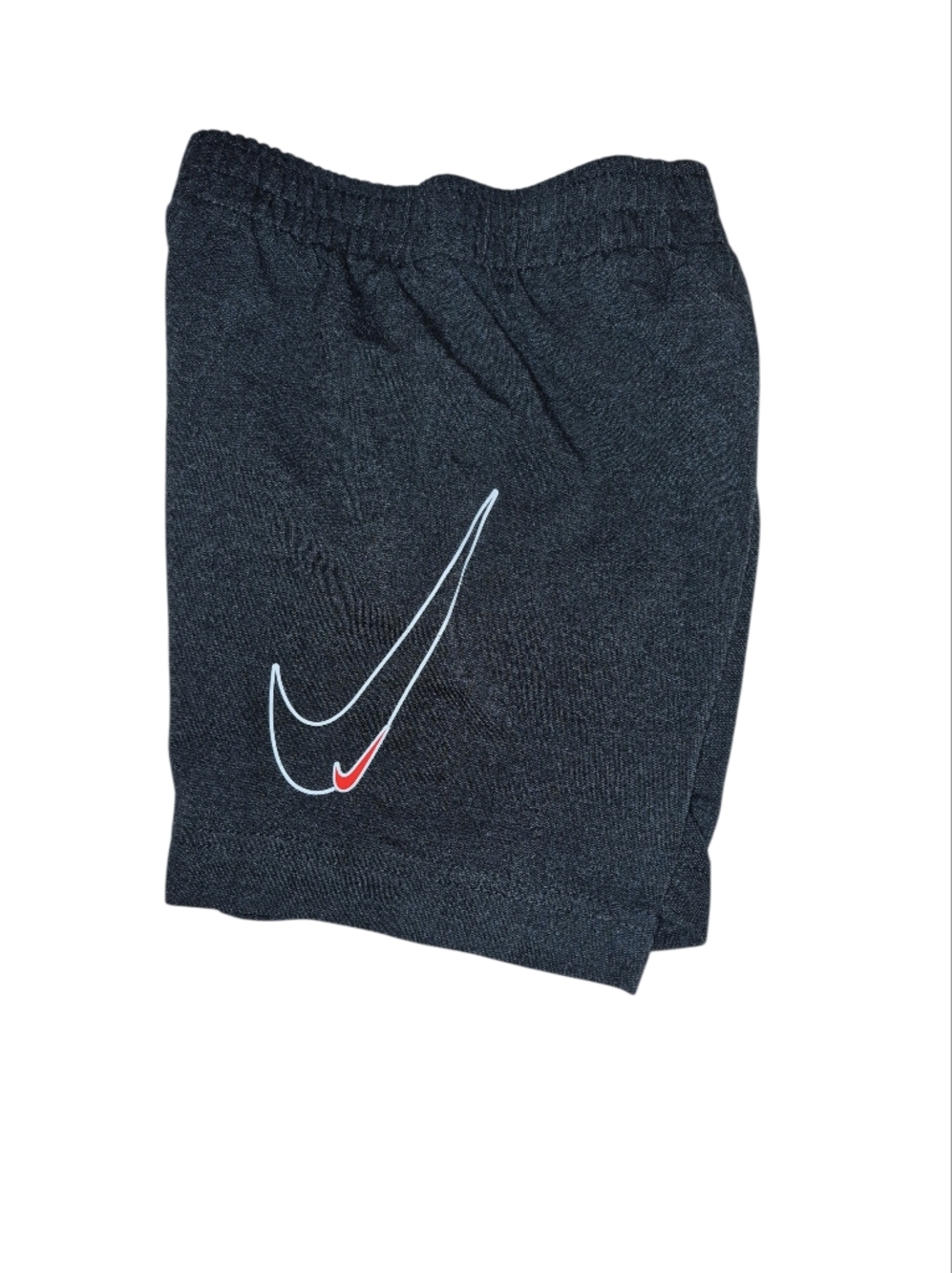Nike Black Shorts with White Outline and Pink Swoosh Accent